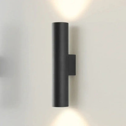 Modern brushed gold & matte black cylindrical wall lights bedroom led