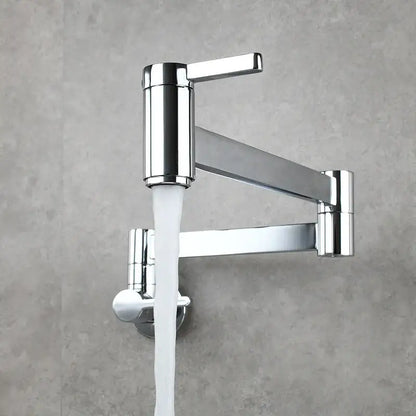 Modern brushed gold pot filler faucet kitchen wall mounted foldable spout