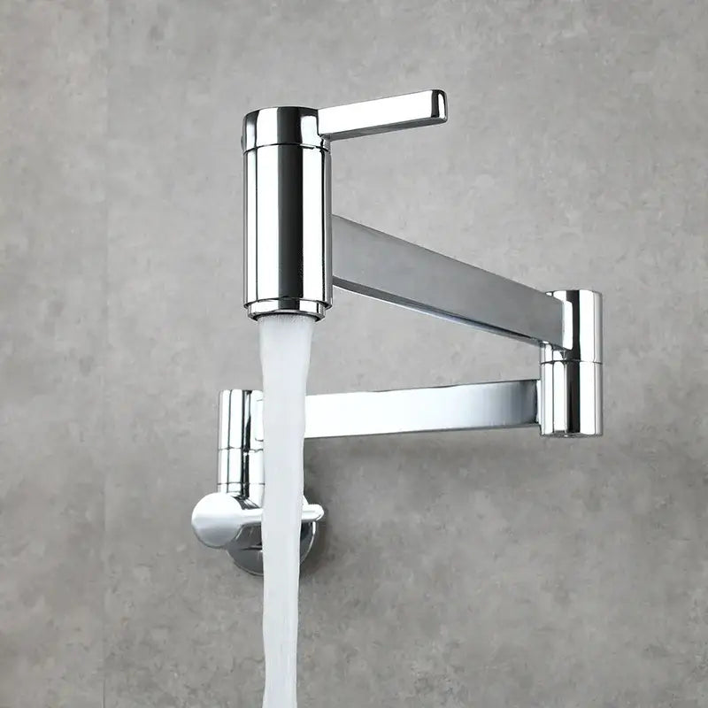 Modern brushed gold pot filler faucet kitchen wall mounted foldable spout