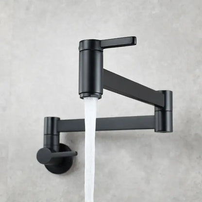 Modern brushed gold pot filler faucet kitchen wall mounted foldable spout