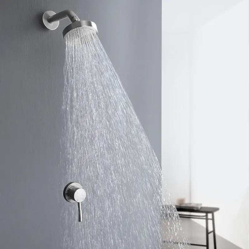 Modern brushed gold rainfall shower faucet set bathroom fixture