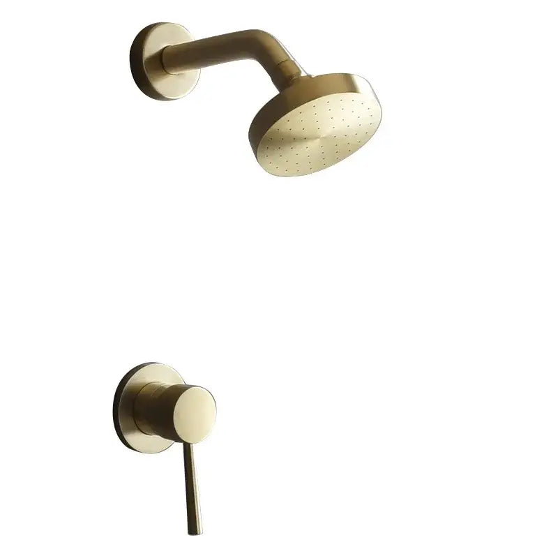 Modern brushed gold rainfall shower faucet set bathroom fixture