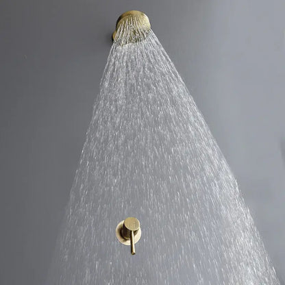 Modern brushed gold rainfall shower faucet set bathroom fixture
