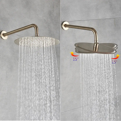 Modern brushed gold rainfall shower set bathroom fixture