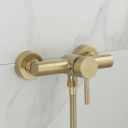 Modern brushed gold shower faucet set bathroom handheld mixer