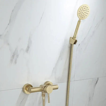 Modern brushed gold shower faucet set bathroom handheld mixer