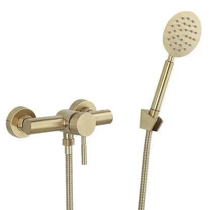 Modern brushed gold shower faucet set bathroom handheld mixer