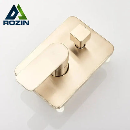 Modern brushed gold shower mixer control valve bathroom faucet