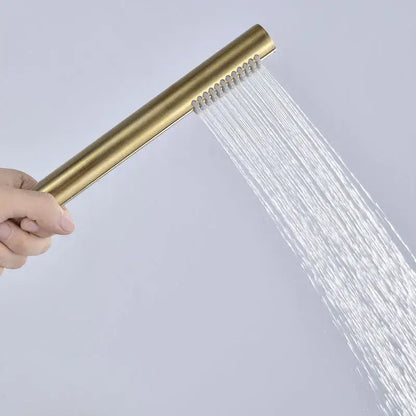 Modern brushed gold shower mixer set bathroom handheld spray