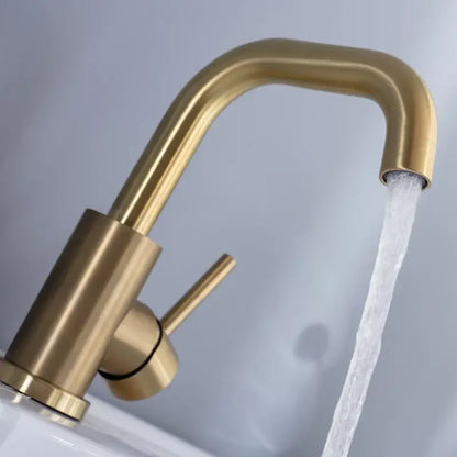 Modern brushed gold single handle basin faucet bathroom mixer tap