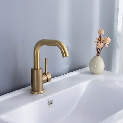 Modern brushed gold single handle basin faucet bathroom mixer tap