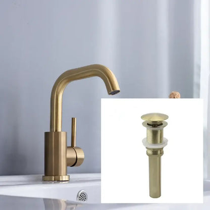 Modern brushed gold single handle basin faucet bathroom mixer tap