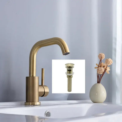 Modern brushed gold single handle basin faucet bathroom mixer tap