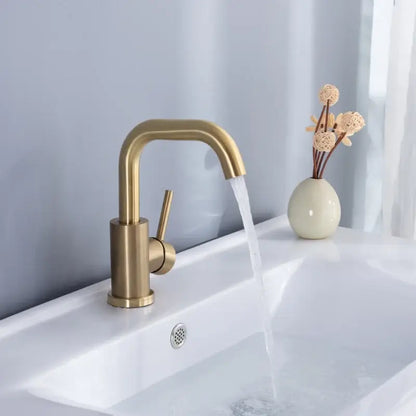Modern brushed gold single handle basin faucet bathroom mixer tap