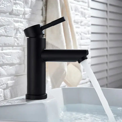 Modern brushed gold solid brass bathroom faucet single handle tap
