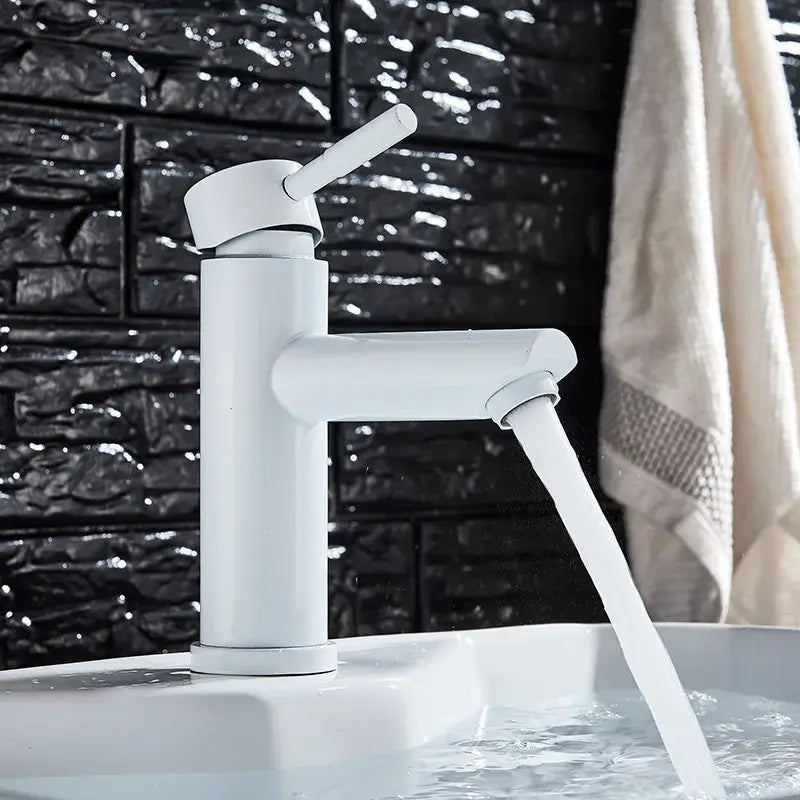 Modern brushed gold solid brass bathroom faucet single handle tap