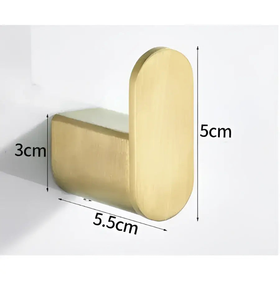 Modern brushed gold stainless steel robe hook bathroom hanger