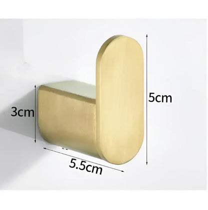 Modern brushed gold stainless steel robe hook bathroom hanger