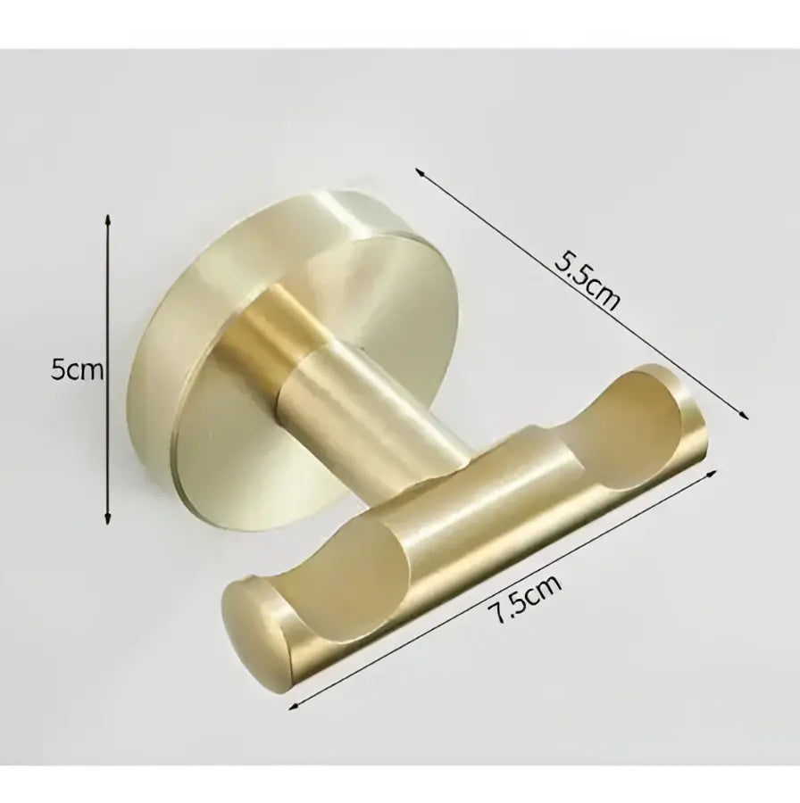 Modern brushed gold stainless steel robe hook bathroom hanger
