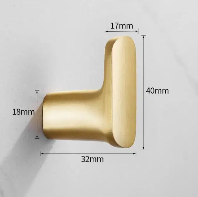 Modern brushed gold stainless steel robe hook bathroom hanger