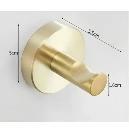 Modern brushed gold stainless steel robe hook bathroom hanger