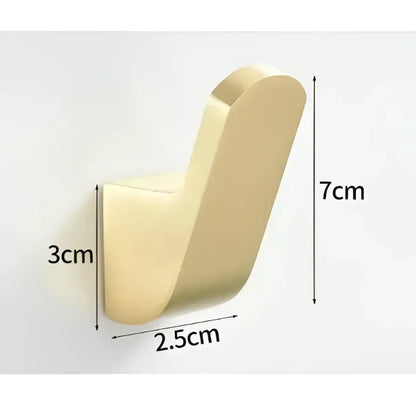 Modern brushed gold stainless steel robe hook bathroom hanger