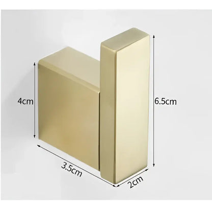 Modern brushed gold stainless steel robe hook bathroom hanger