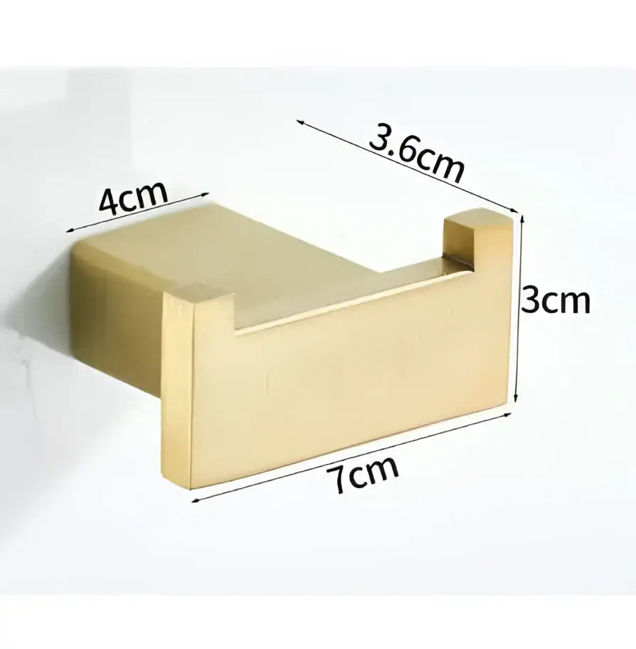 Modern brushed gold stainless steel robe hook bathroom hanger