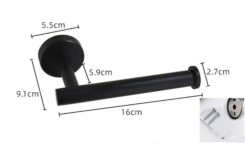 Modern brushed gold stainless steel toilet paper holder kitchen rack
