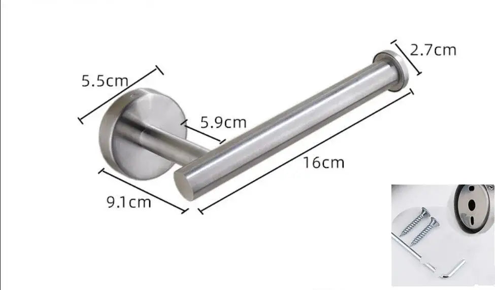 Modern brushed gold stainless steel toilet paper holder kitchen rack