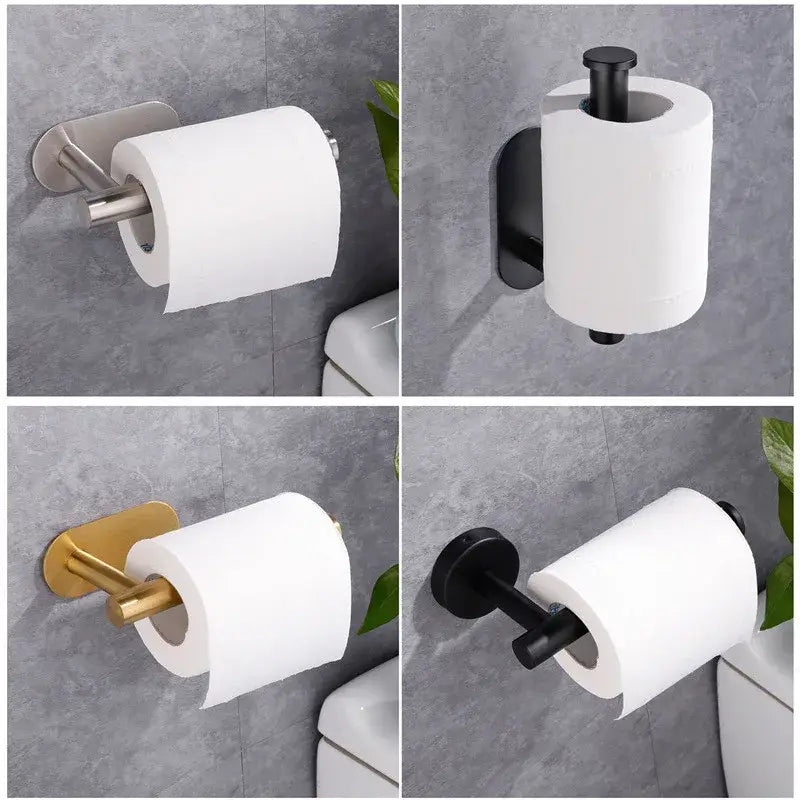Modern brushed gold stainless steel toilet paper holder kitchen rack