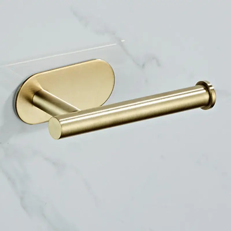 Modern brushed gold stainless steel toilet paper holder kitchen rack