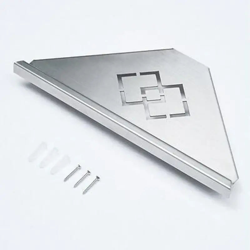 Modern brushed gold stainless steel triangle rack shower storage bathroom