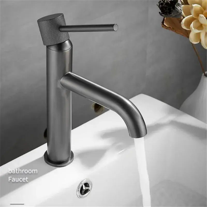 Modern brushed gold swivel faucet bathroom basin sink crane