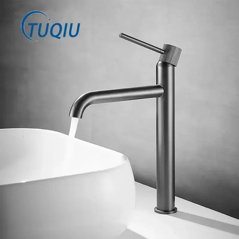 Modern brushed gold swivel faucet bathroom basin sink crane
