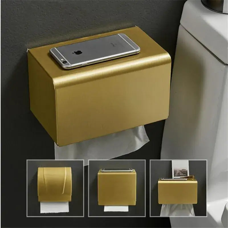 Modern brushed gold toilet paper holder bathroom paper holder
