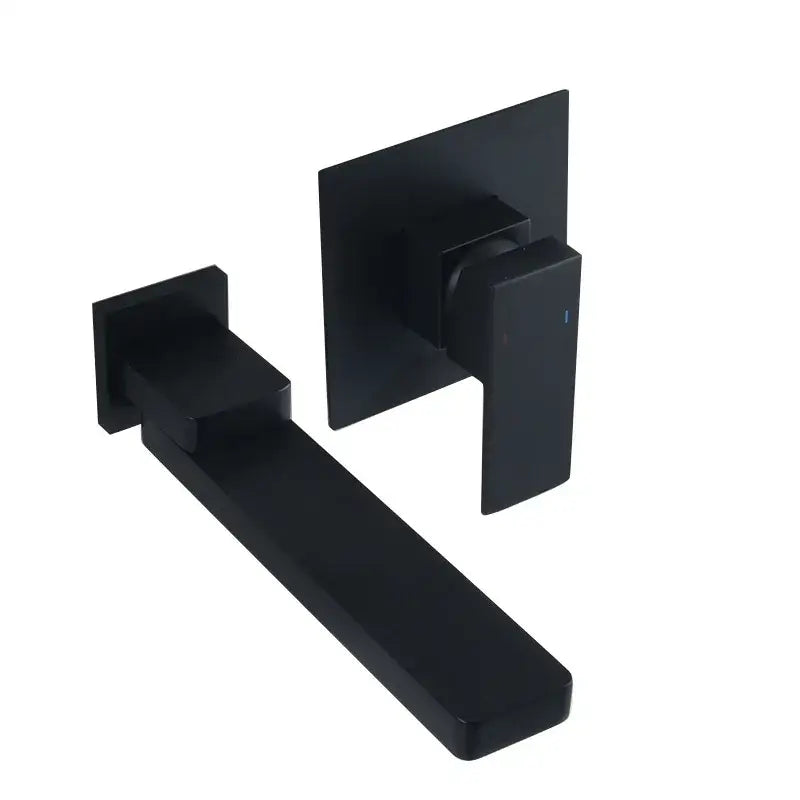 Modern brushed gold wall mounted basin faucet set bathroom mixer tap