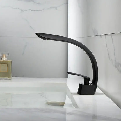 Modern brushed gold waterfall basin faucet bathroom mixer tap