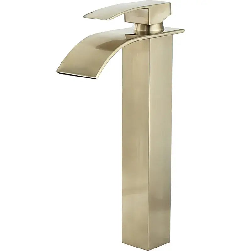 Modern brushed gold waterfall basin faucet bathroom single handle tap