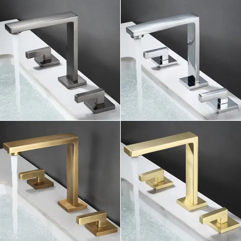 Modern brushed gold waterfall basin faucet bathroom sink tap