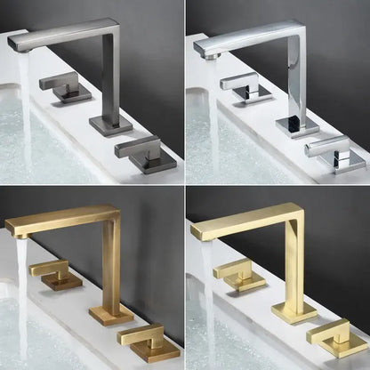 Modern brushed gold waterfall basin faucet bathroom sink tap