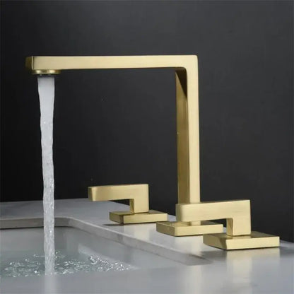 Modern brushed gold waterfall basin faucet bathroom sink tap