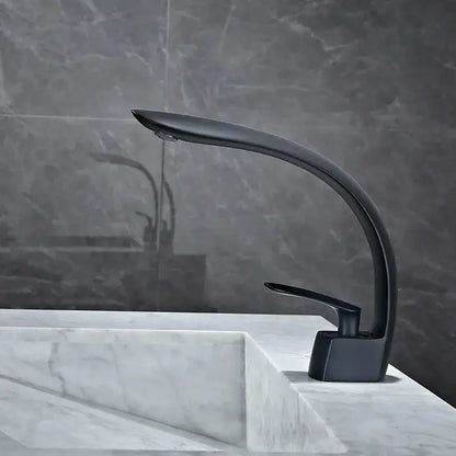 Modern brushed gold waterfall basin mixer tap bathroom faucet