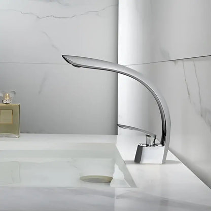 Modern brushed gold waterfall basin mixer tap bathroom faucet