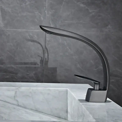 Modern brushed gold waterfall basin mixer tap bathroom faucet