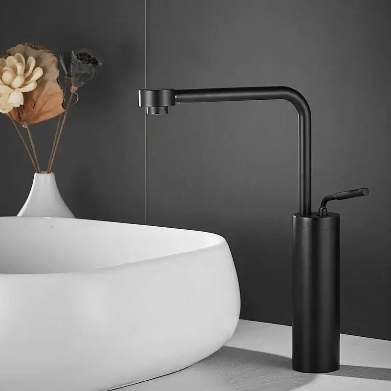 Modern brushed gold waterfall faucet swivel sink kitchen tap