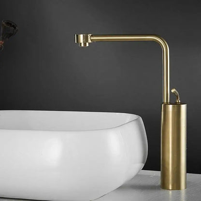 Modern brushed gold waterfall faucet swivel sink kitchen tap