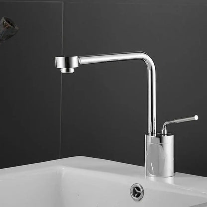 Modern brushed gold waterfall faucet swivel sink kitchen tap