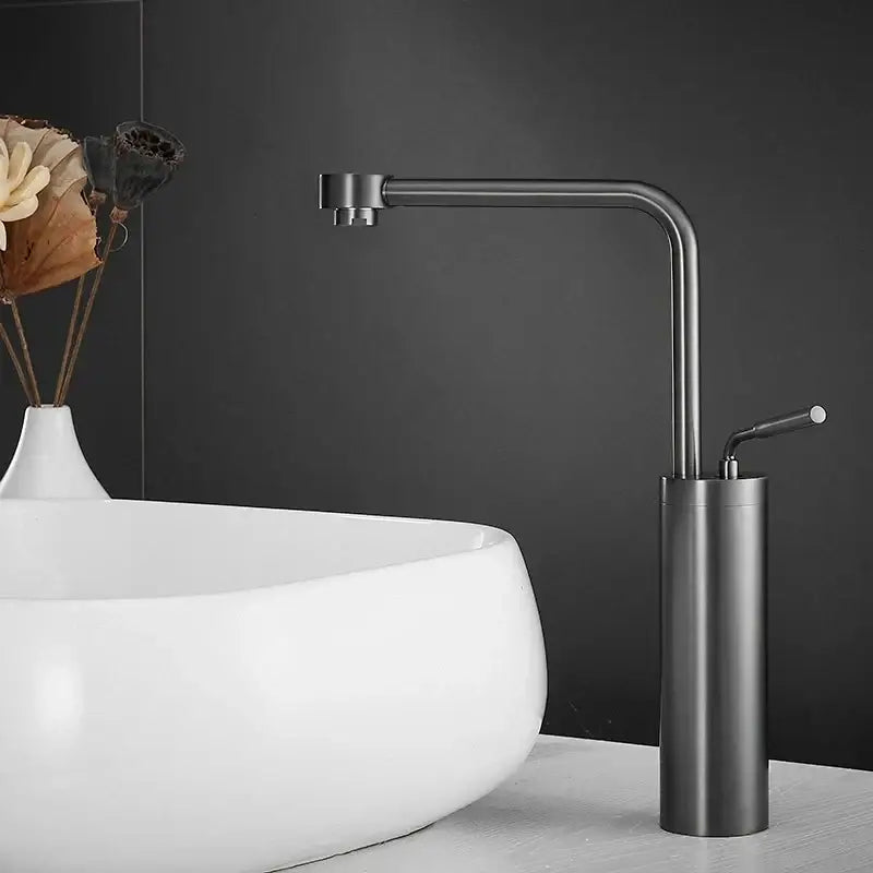 Modern brushed gold waterfall faucet swivel sink kitchen tap
