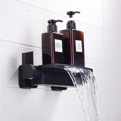 Modern brushed gold waterfall shower faucet set bathroom mixer